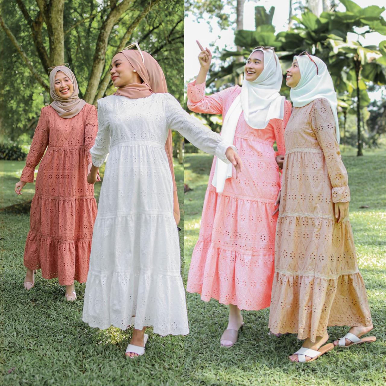 Ethnic Fashion Dress - Indonesian Hollow Lace Dress Women's Wear