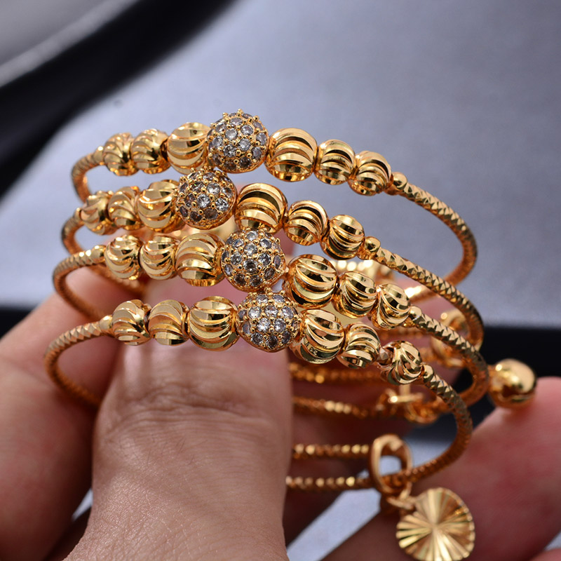 Ethnic Fashion In Dubai - 24K 4pcs Ethnic Bead Gold Color