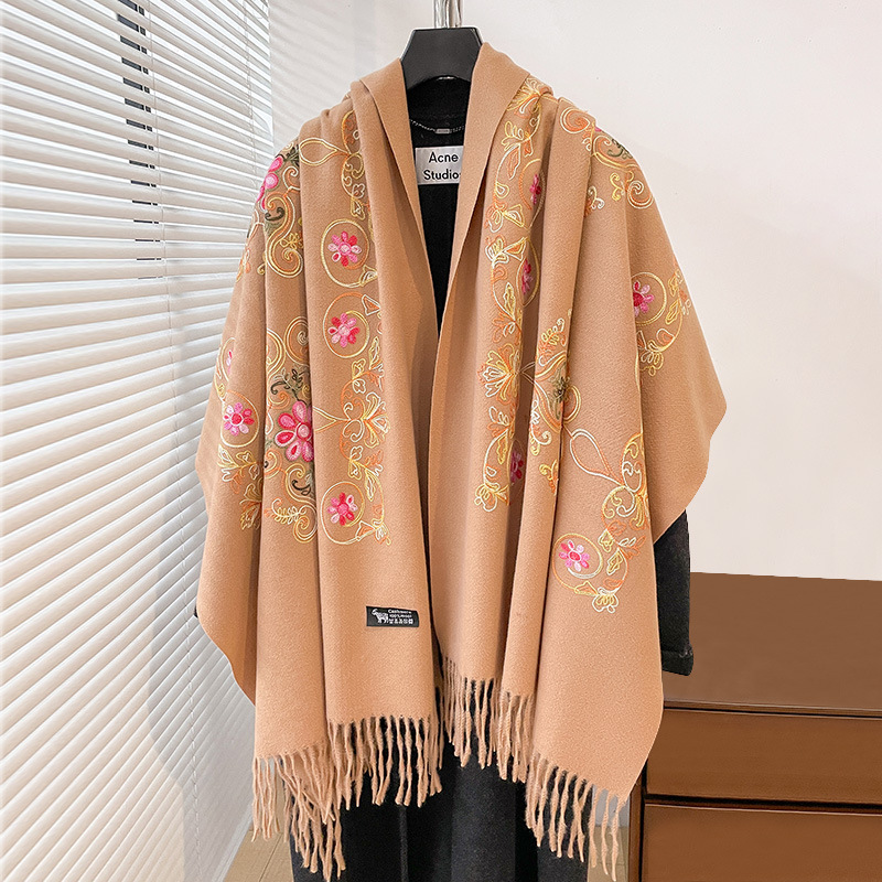 Go Ethnic Fashion - Vintage Ethnic Style Embroidery Cloak Muffler