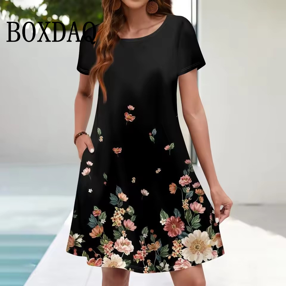 Women'S Casual Sundress Loose  - Ethnic Fashion Dress 评论和价格