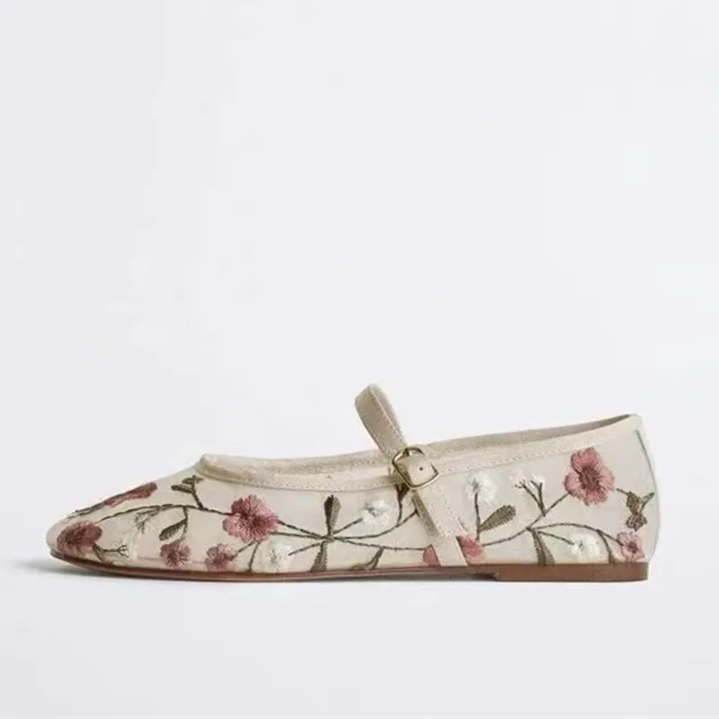 Mesh Embroidered Leisure Balle - Ethnic Fashion Brand 评论和价格