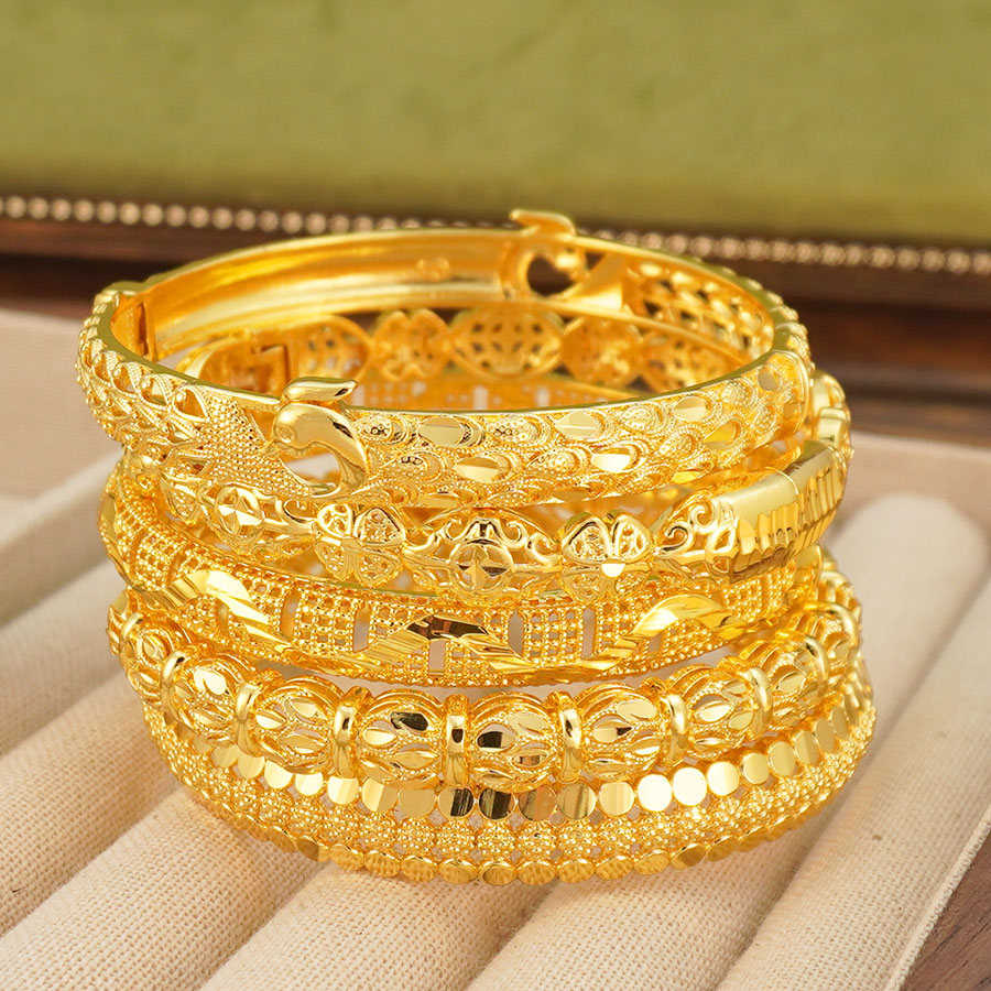 1Pcs Gold Tone Peacock Carved  - Ethnic Fashion In Dubai 评论和价格