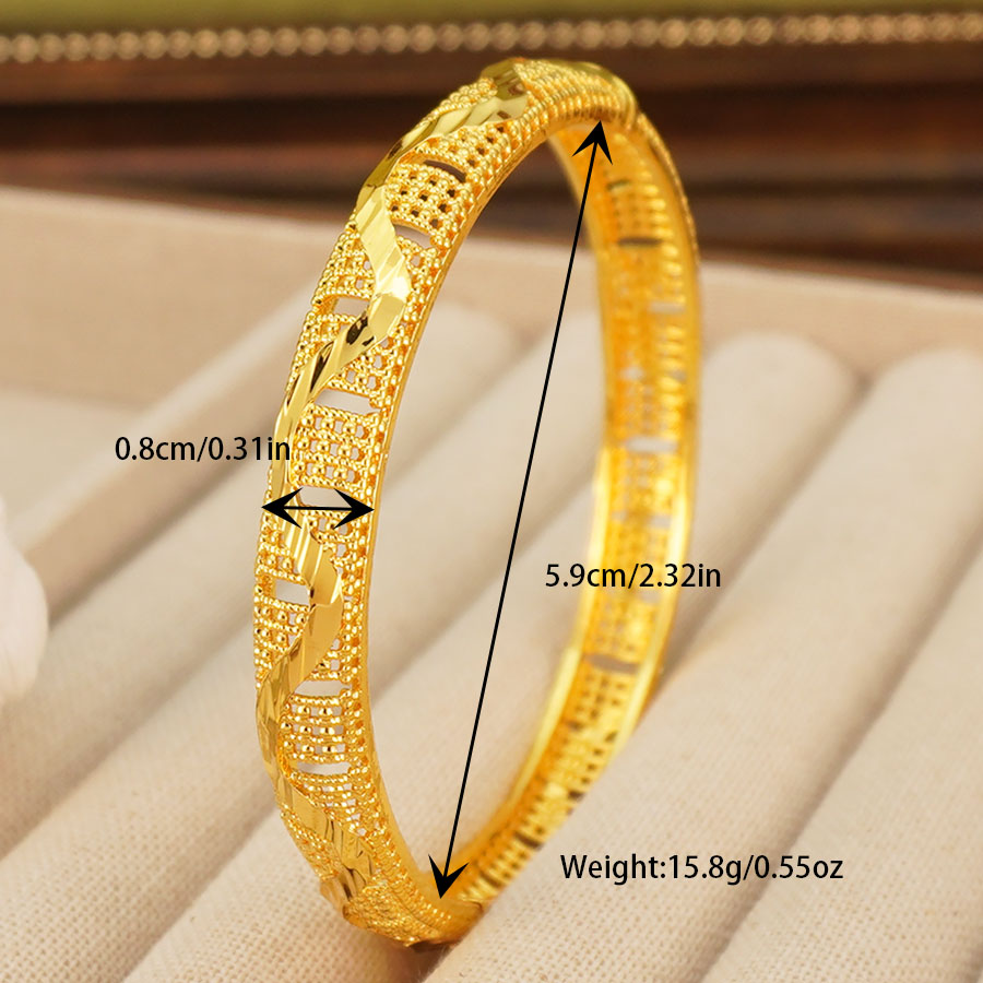 1Pcs Gold Tone Peacock Carved  - Ethnic Fashion In Dubai 评论和价格