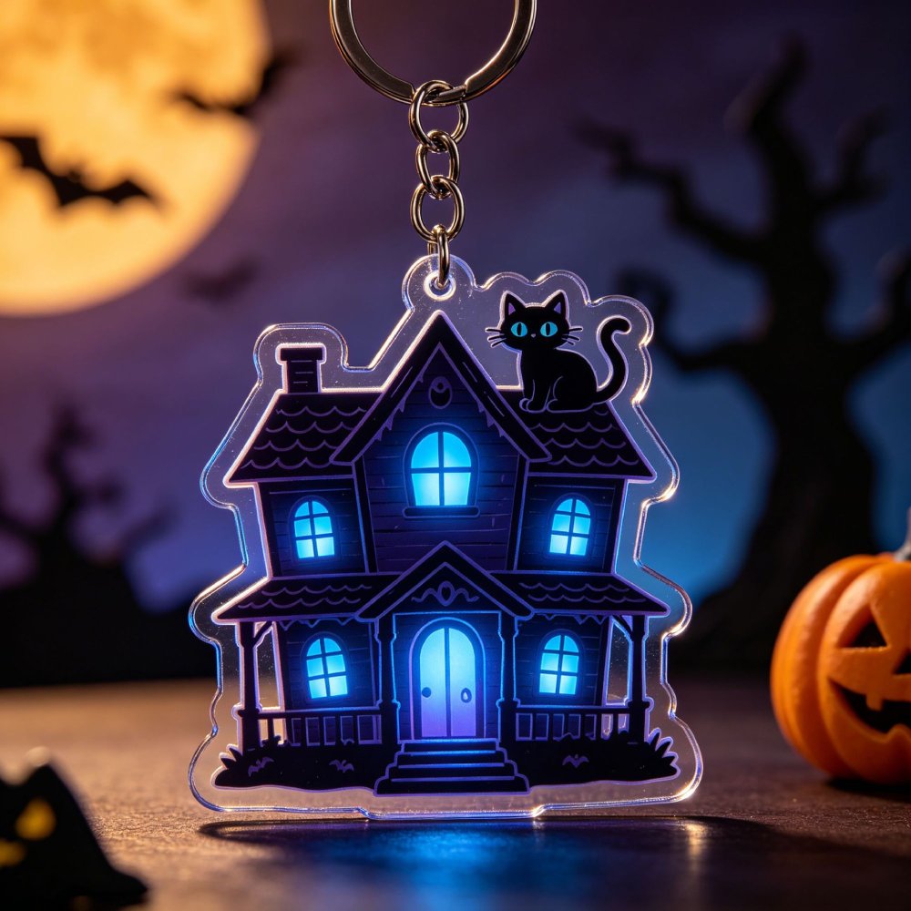 Halloween Haunted House Acryli - Ethnic Fashion House 评论和价格