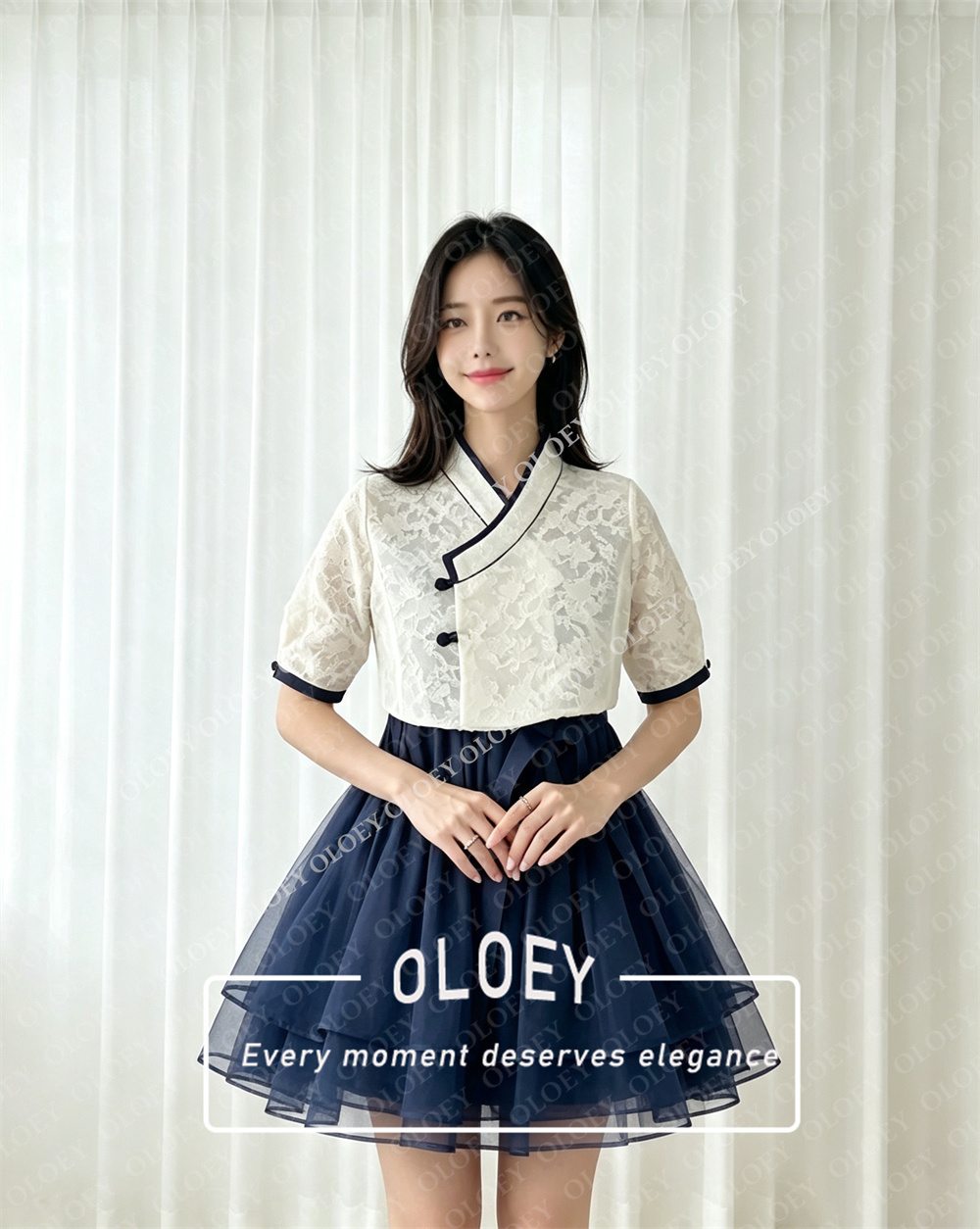 OLOEY Modern Black Short Conce - Hanbok Modern Set 评论和价格