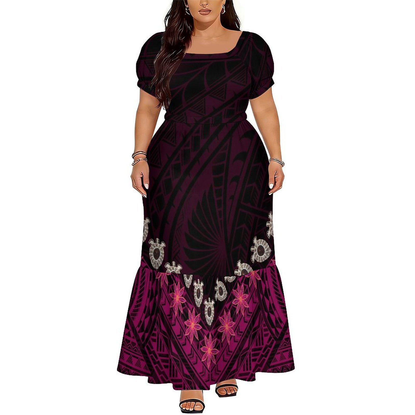 Hot-Selling Elegant V-Neck Lon - Ethnic Style Dresses 评论和价格