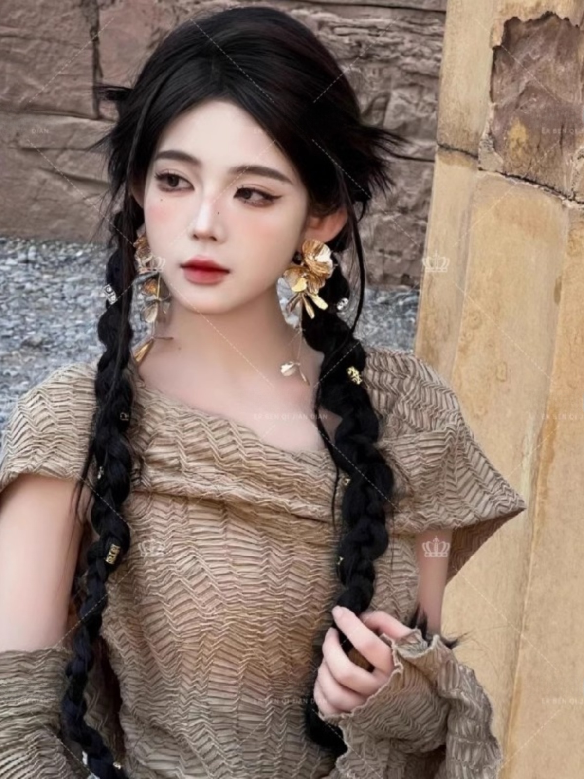 Desert  Themed Long Dress Wome - Ethnic Fashion Photography 评论和价格