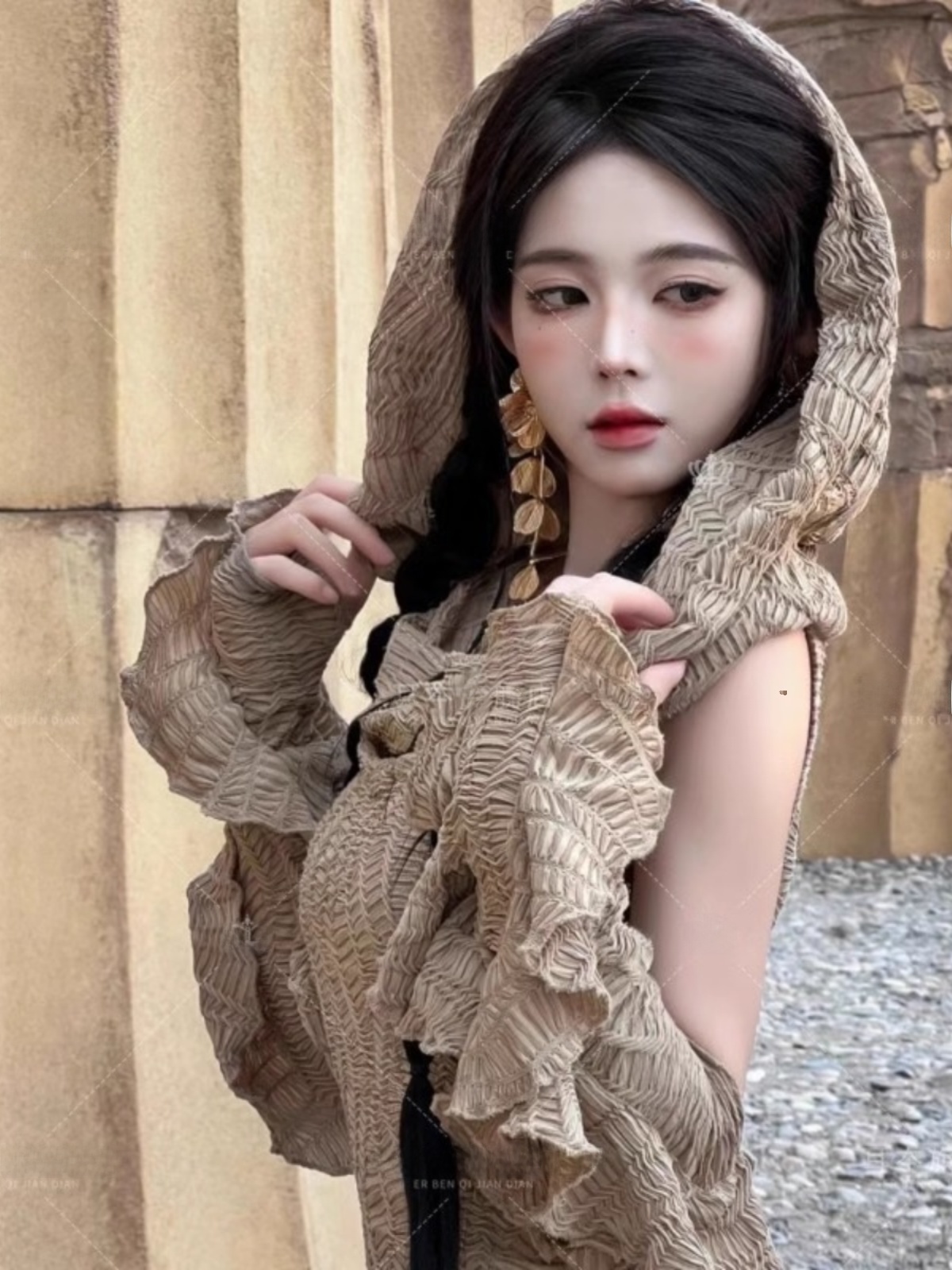 Desert  Themed Long Dress Wome - Ethnic Fashion Photography 评论和价格