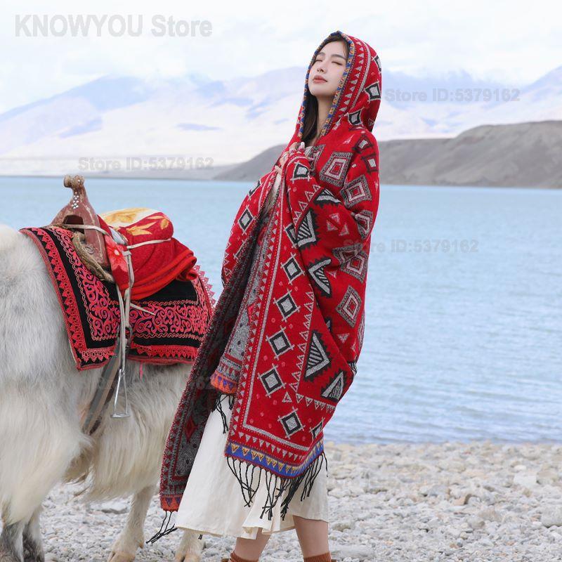 Women's Ethnic Style Hooded Cl - Ethnic Fashion Photography 评论和价格