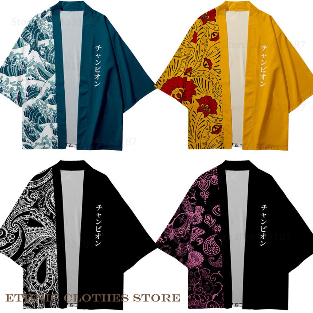 Plus Size 3XL 4XL 5XL Japanese - Haori Japanese Jacket 评论和价格