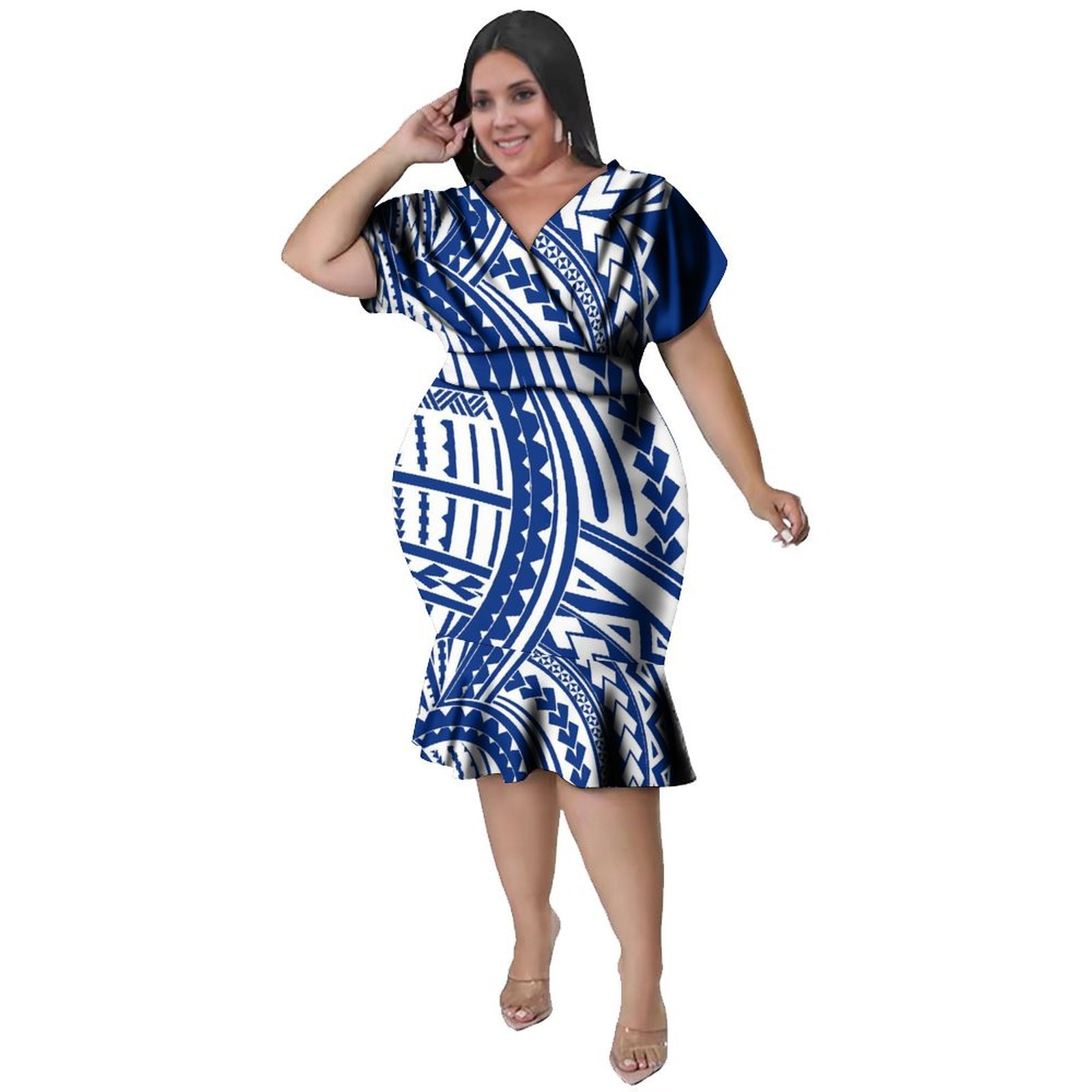 V-Neckline  Women'S Polynesian - Ethnic Style Dresses 评论和价格