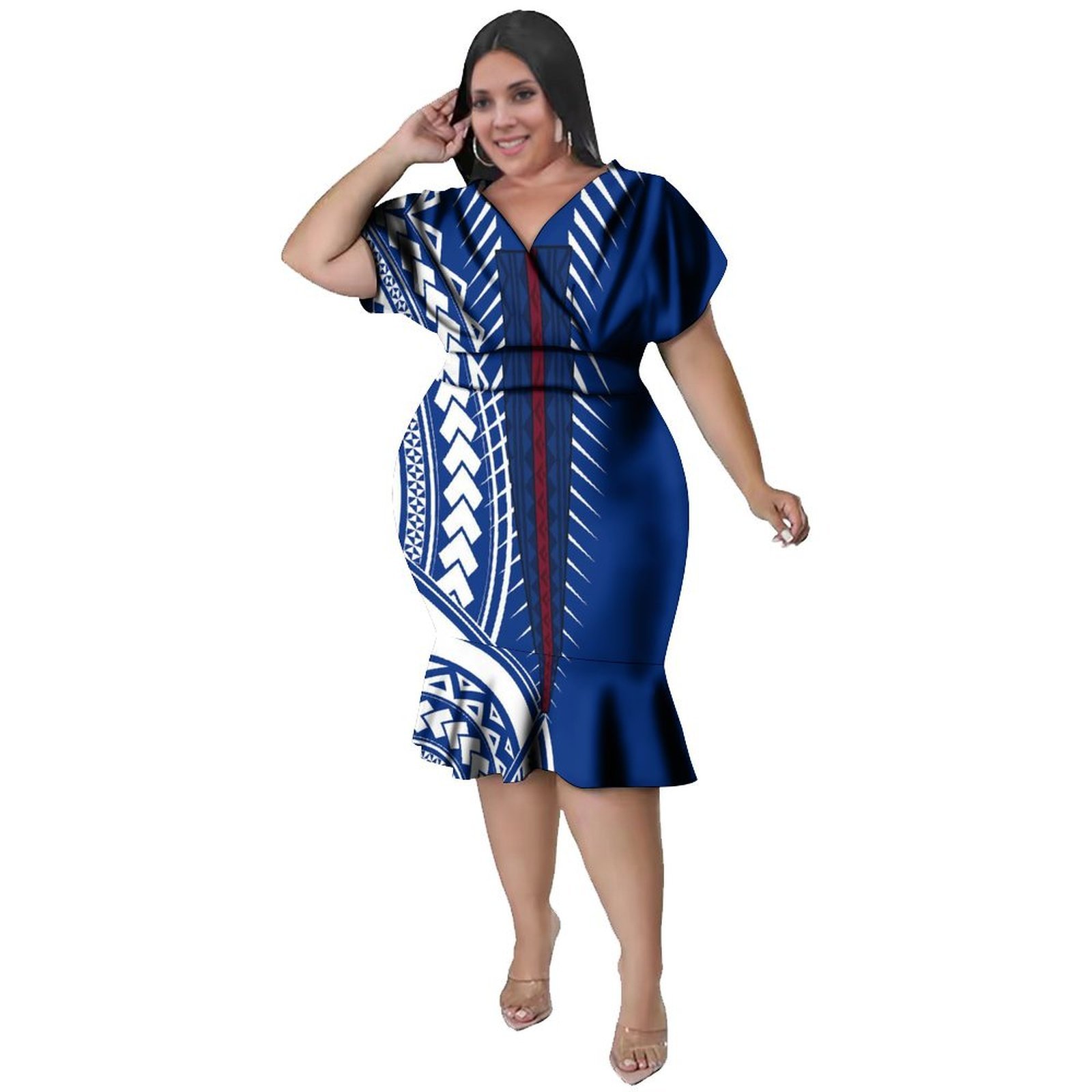 V-Neckline  Women'S Polynesian - Ethnic Style Dresses 评论和价格