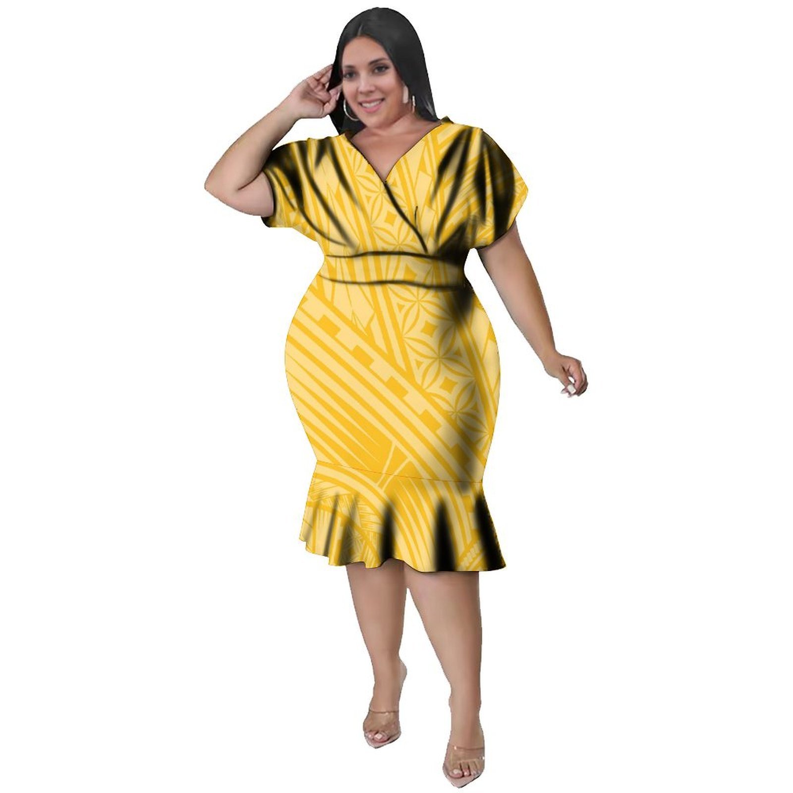 V-Neckline  Women'S Polynesian - Ethnic Style Dresses 评论和价格