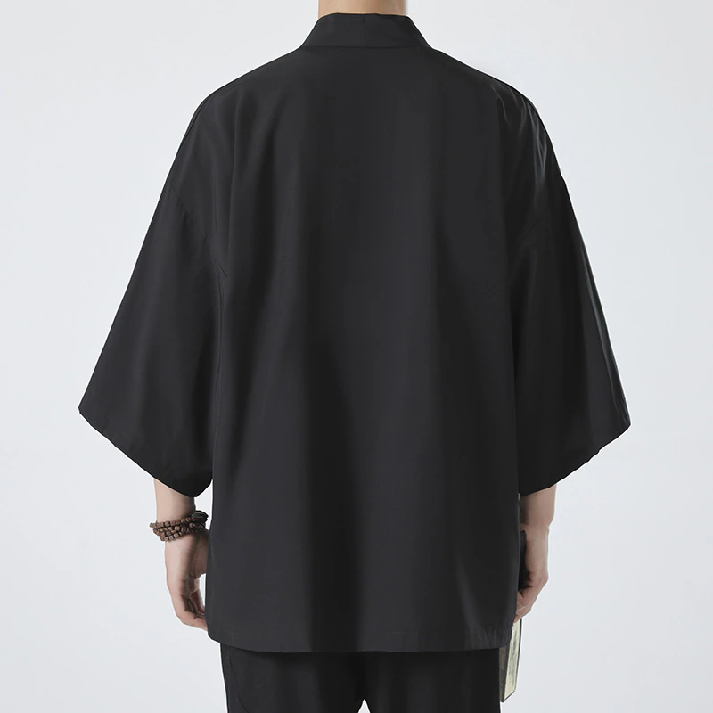 Hot Men's Lightweight Kimonos  - Haori Japanese Jacket 评论和价格