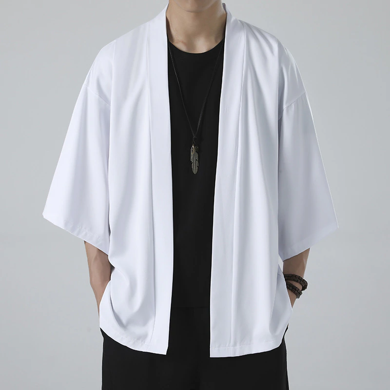 Hot Men's Lightweight Kimonos  - Haori Japanese Jacket 评论和价格