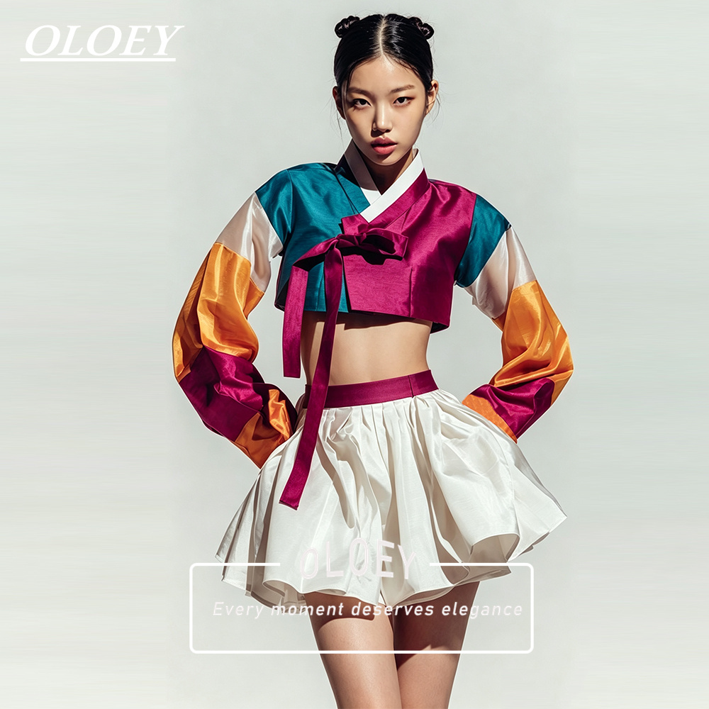 OLOEY Modern Navy Blue Ivory S - Hanbok Modern Set 评论和价格