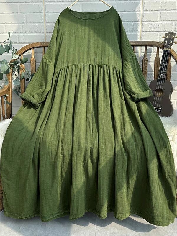 Vibrant Retro Long Dress Women - Ethnic Style Dresses 评论和价格