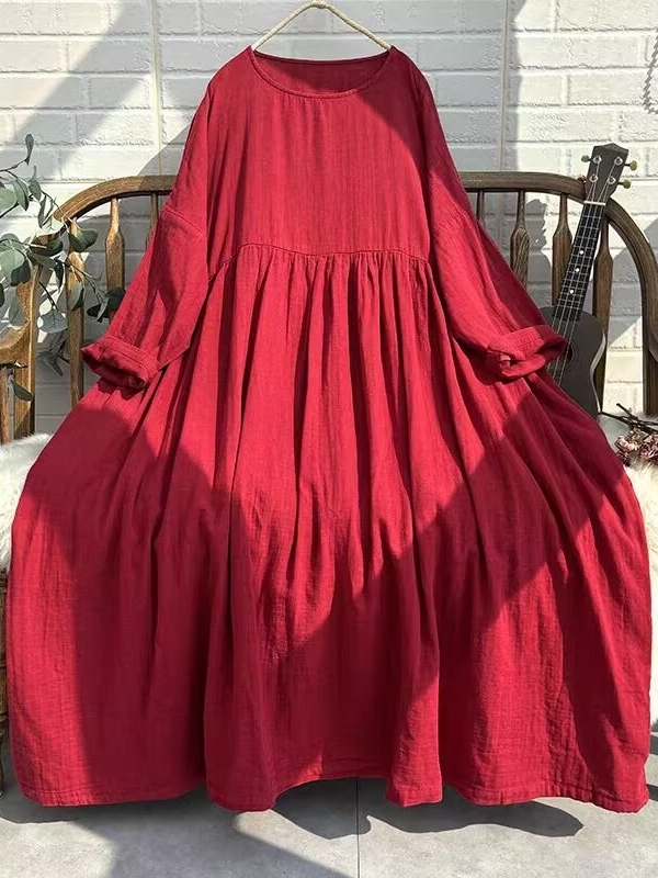 Vibrant Retro Long Dress Women - Ethnic Style Dresses 评论和价格