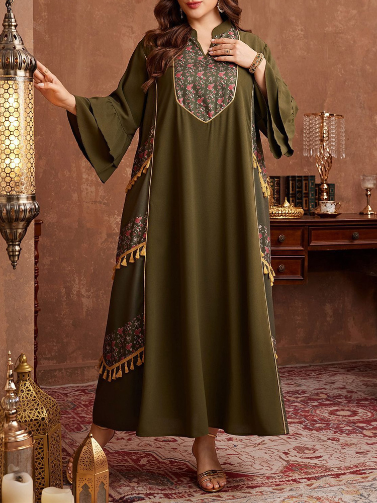 GIBSIE Plus Size Ethnic Style  - Ethnic Style Dresses 评论和价格